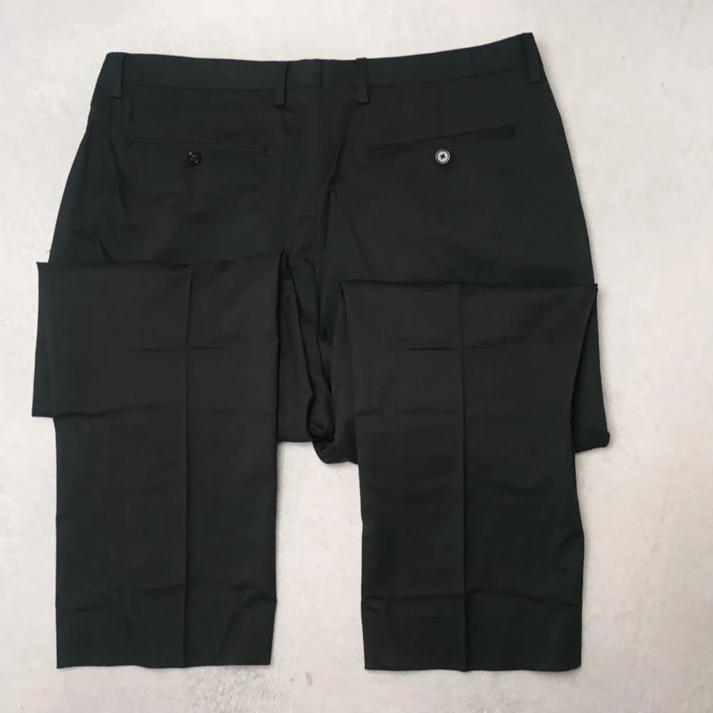 Banana Republic Pants Mens 35x26 Black Slim Marzotto Super 120s Wool Dress Slack